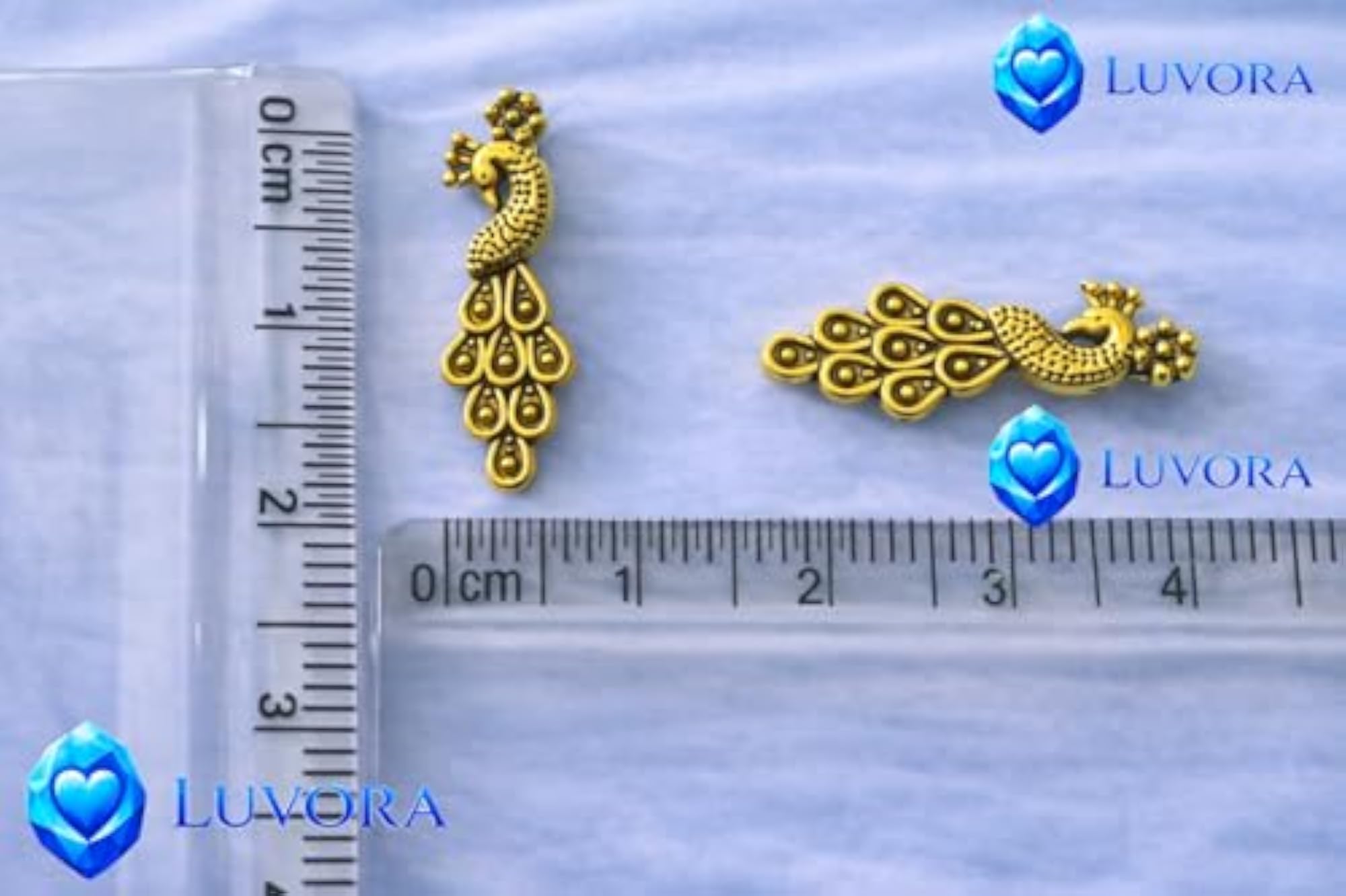 Peacock Charms Tibetan Metal Pendants for Jewelry Making