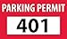 NATIONAL MARKER PARKING PERMIT, BUMPER, RED, (PP11E)