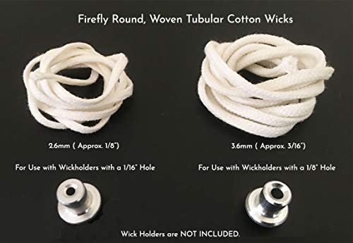 Firefly Brand - 5 Feet Of 3.6Mm Braided Eco Cotton Replacement Wick For Oil Lamps And Candles. #TOP1