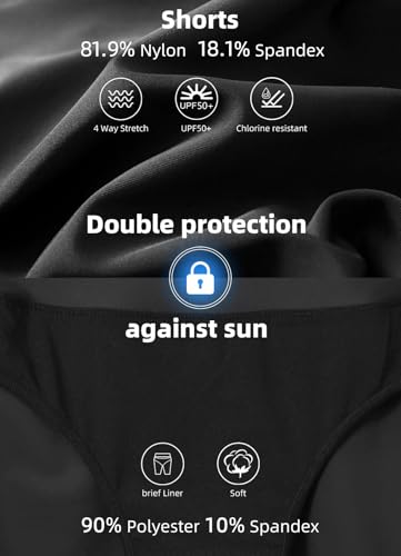 baleaf Women's 3"/5"/6"/8" High Waisted Swim Shorts Tummy Control Swimsuits Bottoms Modest Board Shorts UPF 50+4