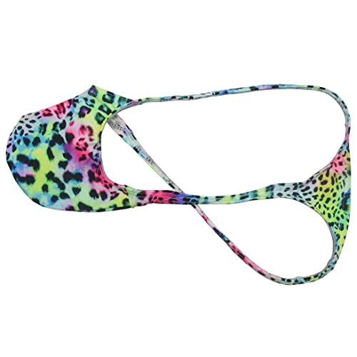 OROCOJUCO Men Leopard Micro Thong Underwear Sectert Pouch Male Soft String Tanga4