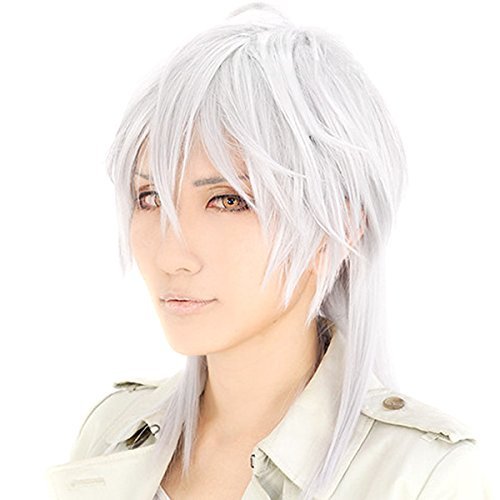 Amazon Co Jp Caseeden ケースエデン コスプレ ウィッグ 刀剣乱舞 鶴丸国永 Psycho Pass 槙島聖護 仁王雅治 ナイトウくん ショート シルバー 銀 ホワイトメルチェ ウィッグネット2個セット ホビー