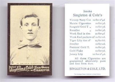 SINGLETON & Cole Everton BALMER football cigarette card - No 05