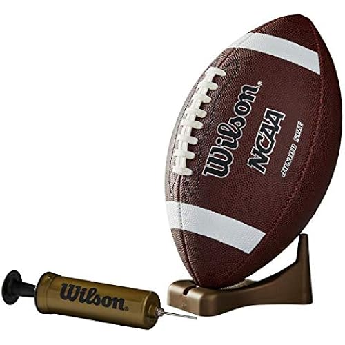 Wilson NCAA Supreme Composite Leather Football w/Pump & Tee - Junior Size, Brown