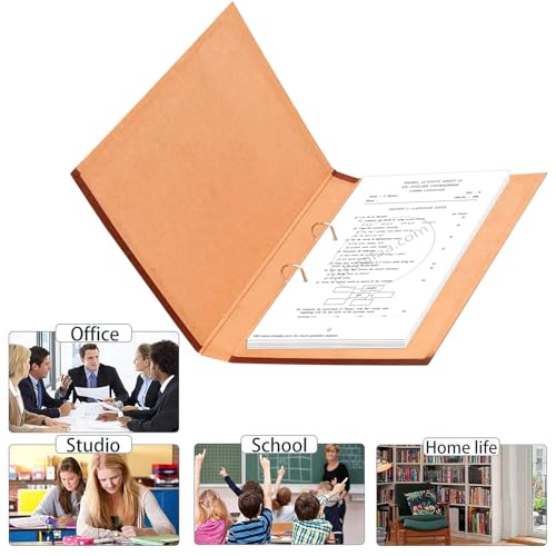 Image of TULMAN D Ring Binder Office File for A4 & Legal Size Documents & Certificate Holder - 38x3x26 CM -Khakhi Pack of 6