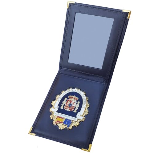 Tiendas LGP - Cartera Portaplaca de Piel- Seguridad Privada, Billetera, Color Negro