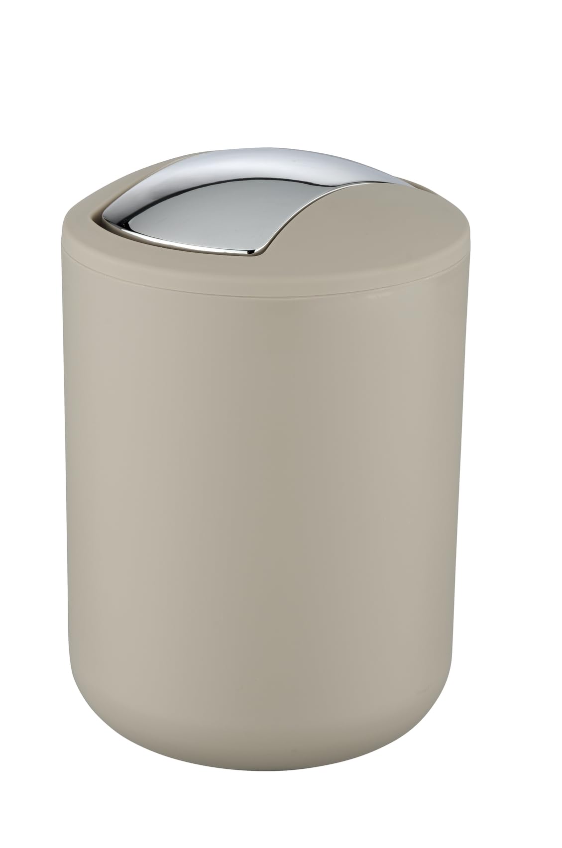 WENKO Brasil Swing Cover Bin, Taupe, 14 x 14 x 21 cm