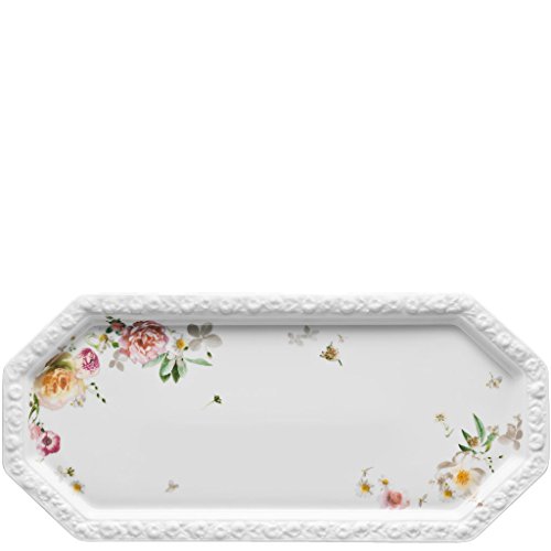MamboCat Set di 2 piatti rettangolari per torte con decorazione natalizia, piatti da portata per torte in vaso, biscotti, rotolo di biscotti, per Natale, Babbo Natale, Avvento, Natale