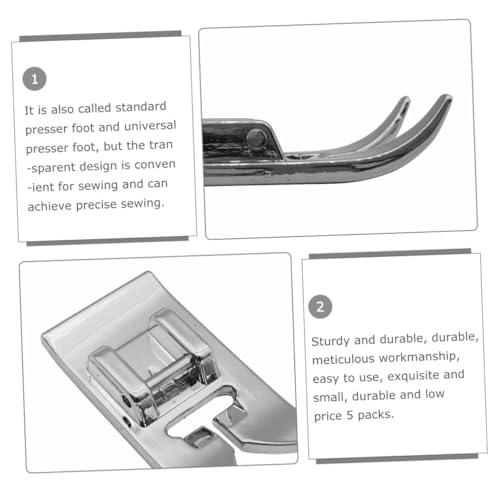 Accesorios para máquina de coser INOOMP pie prensatelas metal 5 piezas miniatura 3