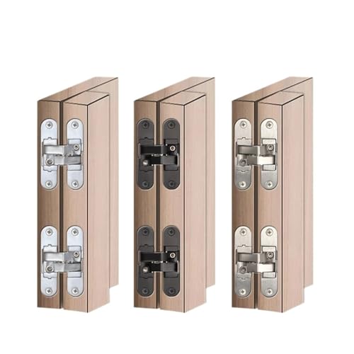 Charnière de porte invisible pliante réglable 3D en bois modèle gauche L