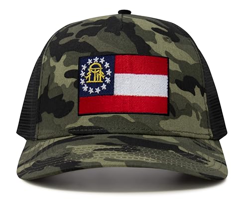 Image of International Tie State Hat for Men and Women, Adjustable Snapback Trucker Baseball Cap with Embroidered Patch