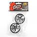 DS Racing 2PCS 1/10 RC Feathery Light Split Spoke Drift Wheels Rims, 6mm Offset, 7gram, for Traxxas HSP Tamiya HPI Kyosho Yokomo Drifting Car (Gunmetal)