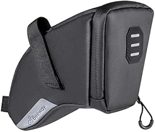BEEWAY Bike Saddle Bag, Strap-on Cycling Wedge Bicycle Seat Pack Bag - Water Resistant, Perfect Size
