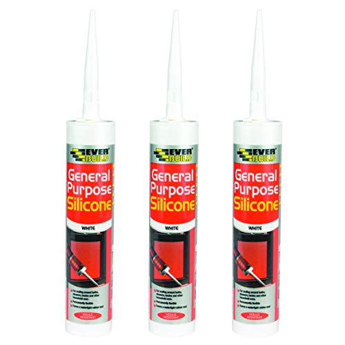 Everbuild 3 X General Purpose Silicone Clear 310ml EVBGPSCL