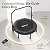 BCAN 450/550LBS Mini Rebounder Trampoline for Adults with Bar, Fitness Trampoline with Bungees, Adjustable Handle, Stable & Quiet, Indoor Outdoor, Whole-Body Workout & Relaxation at Home-40IN-BLACK #5
