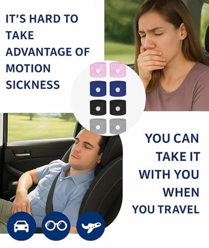 Image of Anti-Nausea Wristband for Anxiety, Travel, Sea, Car, Air Sickness Reliefs Handband with Pair (pack of-4)