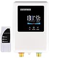 ECOTINYMACH Tankless Water Heater Electric 110V, 3000W Instant Water Heater Under Sink, Conversion Between Fahrenheit and Celsius, Remote Control