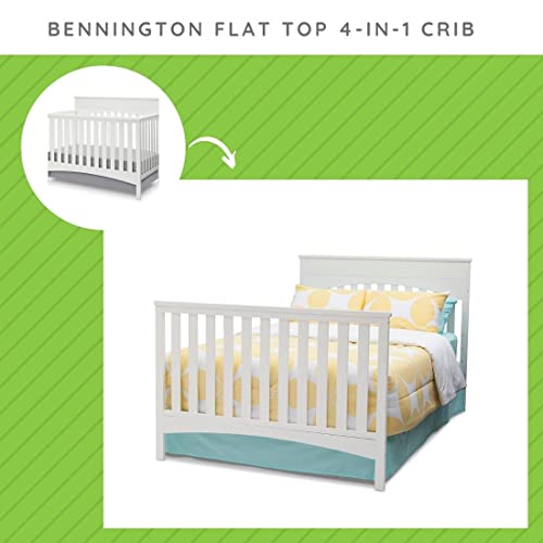 Full Size Conversion Kit Bed Rails For Delta Children's Bennington Cribs (Bianca White) #TOP4