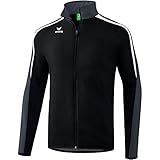 Erima Herren Präsentationsjacke Liga 2.0 Schwarz/Weiß/Dunkelgrau L