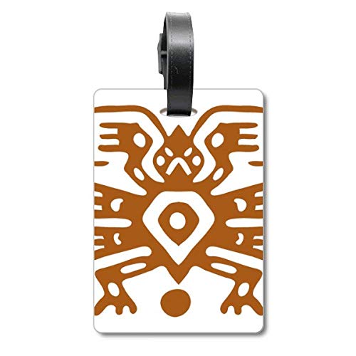 Étiquette pour valise motif totems mexicains porte adresse bagage soute