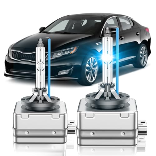 SENROBO Fit for 2011-2015 Kia Optima Limited Hybrid SX Turbo D1S HID Xenon Headlight Bulbs, High Low Beam Light Bulb, 8000K White Blue, Plug and Play, Pack of 2
