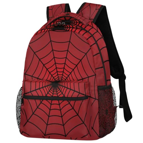Spiders Web Kids Backpack for School Backpack Waterproof High College Bookbag Laptop Backpack Casual Gothic Daypack Elementary School Bag for Boys Girls
