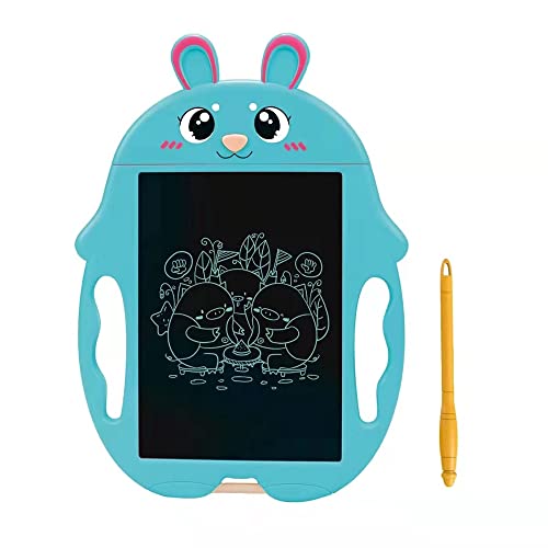 Portable Gadgets, Bloc de escritura LCD, 8,5 pulgadas, tablero de garabatos, divertido diseño de conejo, elección de color para mayores de 3 años (azul)