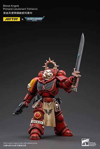 Bloomage Joytoy (Beijing) Tech Warhammer 40K: Blood Angels Primaris Lieutenant Tolmeron 1:18 Scale Action Figure, Multi #TOP2