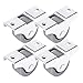 Price comparison product image (Pack of 4) 25 mm Small Wheel Castors Rubber Casters Castors For Furniture Non-Swivel Small Wheels Non-Plastic Appliance & Equipment Small Wheel Castors Casters Set (4)
