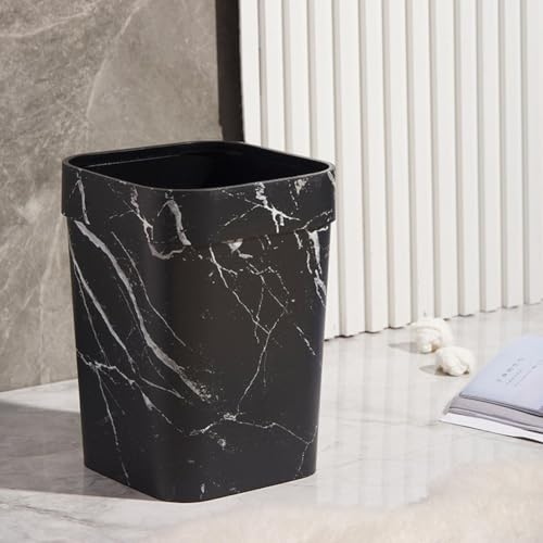 Cesto de basura para baño higiénico y resistente con acabado mármol 7