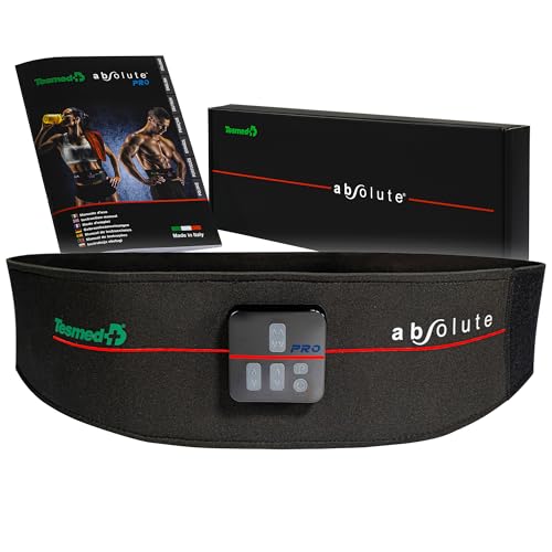 TESMED Absolute: Cintura Addominale EMS, Elettrostimolatore per Addominali Centrali e