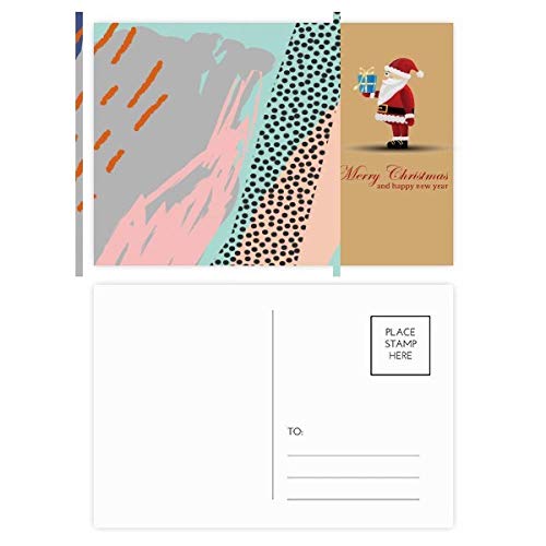 Cartes postales en poudre pour plantes abstraites Père Noël pour vœux originaux