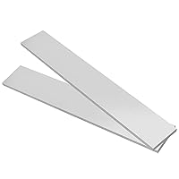 Vista 5 de Paquete de 6 barras planas cuadradas de aluminio de 1/4 x 2 pulgadas, placa plana de aluminio de 12 pulgadas de largo, barra de aluminio 6061, plata
