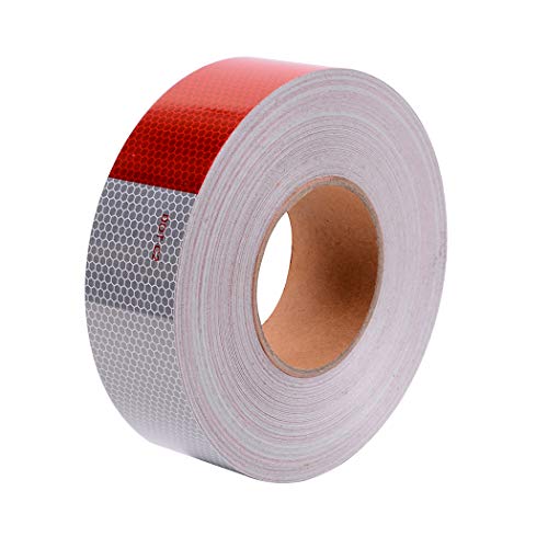 Brightplus High Intensity DOT-C2 Safety Tape Reflective Tape Auto Car Red And White Adhesive (2" x 150') - Thumbnail 3