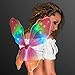FlashingBlinkyLights Sparkly Rainbow LED Fairy Wings for Girls and Women Adults