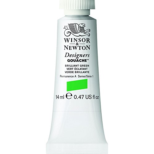 Winsor & Newton 14ml Designers Gouache Tube - Brilliant Green