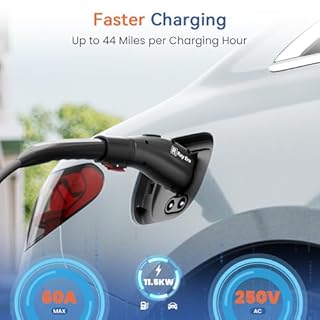 Tesla to J1772 Adapter RAY ERA NACS to J1772 Converter 60A 250V with Safety Lock & IP65 Waterproof, Compatible with Tesla Charging Stations