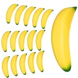 Kasyat 15 Pcs Banana Stress Toys Banana Stretchy Toys PU Relief Stress Balls Classroom Birthday Gifts Tiny Party Supplies for Relief Party Favors Bag Fillers (3.94 Inches)