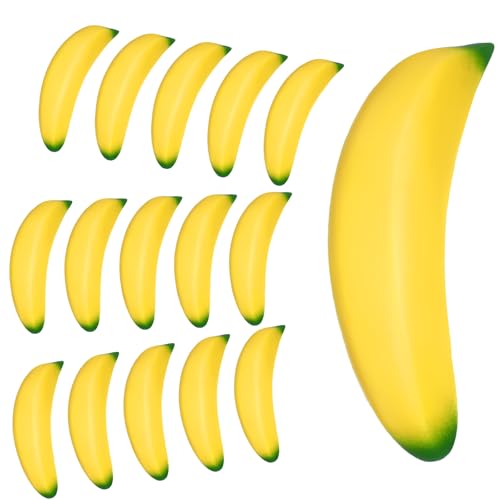 Kasyat 15 Pcs Banana Stress Toys Banana Stretchy Toys PU