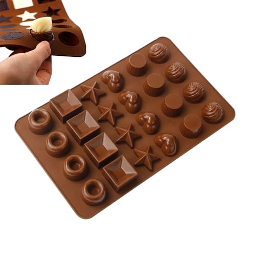 Générique - Moules En Silicone Pour Chocolat – Outils De Cuisson À 24 Cavités – Moule À Gomme DIY – Pour Boulangers À La Maison, Bonbons, Le Pudding, La Gelée, Le Fudge, Amateurs De Desserts, Amat