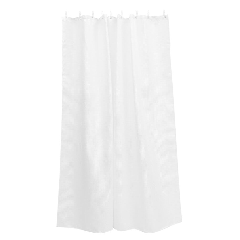 Rideau de douche haut de gamme Alipis en polyester blanc 180g imperméable et durable