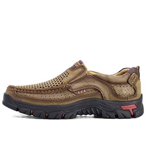 CHICLOVEY Men's Breathable Camping Backpacking Shoes Lightweight Slip On Loafers2