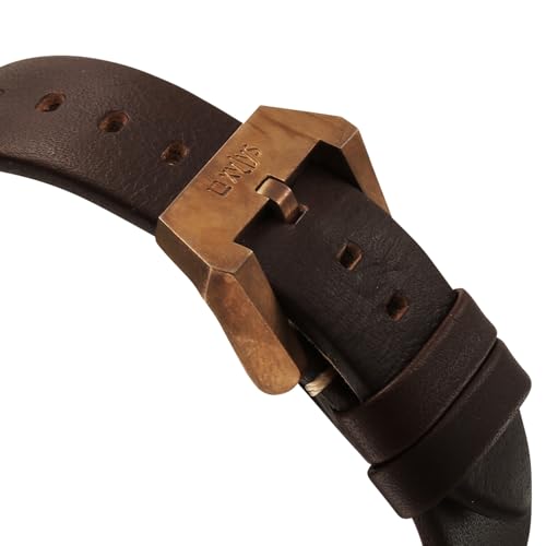 Image of Xylys Mariana with Analog with Date Automatic Green Dial Brown Leather Strap Watch for Men - 40064KL01E