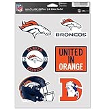 Wincraft NFL Sticker Multi-Use Set of 6 19 x 14 cm Denver Broncos, Einheitsgröße, WC36927321