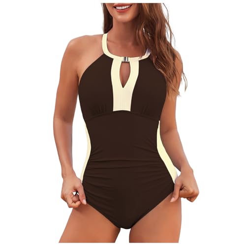 Traje de baño una pieza playero ideal para lucir delgada en la piscina este verano 1