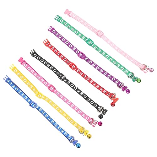 JOINPAYA 8Piezas Collar de Perro Ajustable con Estampado Colores Mezclados Duradero y Mascotas
