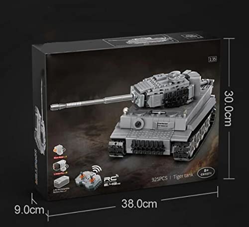 RC Panzer Modellbausätze 2,4 GHz RC World War II Classic Tiger Panzer Modell Set, 925 Stück Bausteine kompatibel mit… – Bild 8