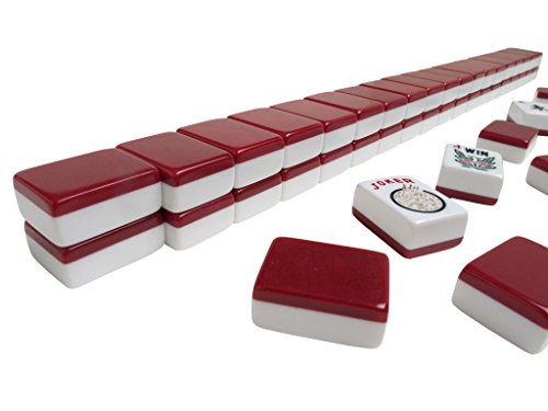 Set Mahjong clásico con caja de aluminio plateada miniatura 6