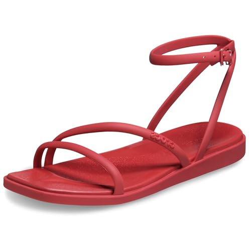 Crocs Mujer Miami Ankle Strap Sandal, Court Red, 42 EU