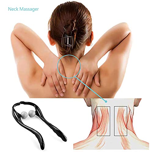 Neck Massager Shoulder And Legs Are Also Suitable Shiatsu Deep Tissue Neck Double Trigger Point Massage Ball Portable Manual Shiatsu Neck Massager By Zhihuanqite #TOP2